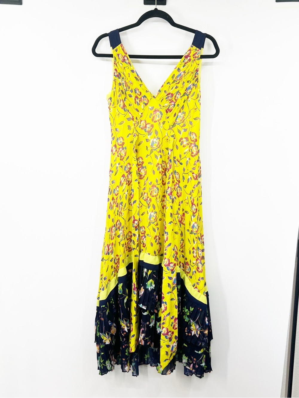 Tanya Taylor Floral Garden Print Everly Midi Dress